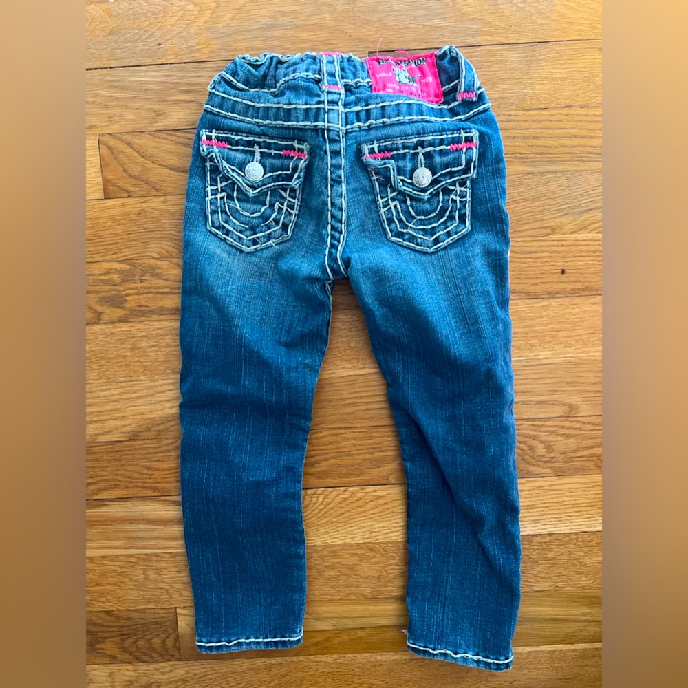 Toddler Girls Size 4 True Religion Jeans with adjustable band